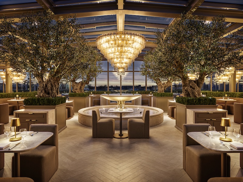 RH Rooftop Birmingham rooftop restaurant interior